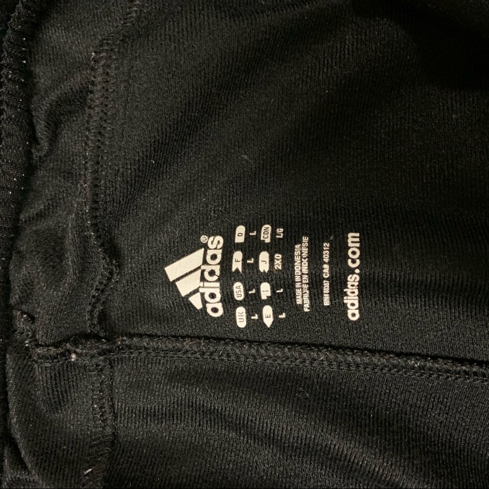 Adidas sweatpants. Black with white stripes. - Picture 3 of 4